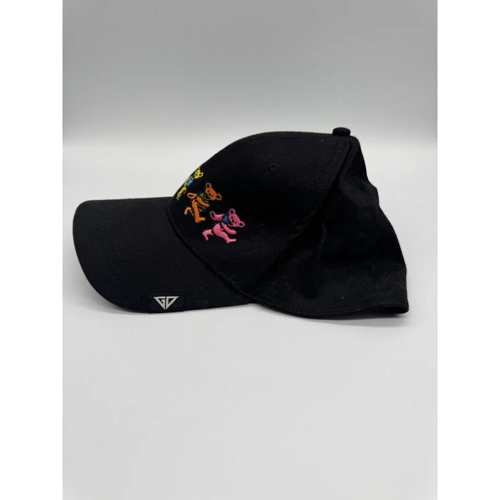 Grateful Dead Dancing Bears Strapback Hat Black GDP Official Vintage Sz Large XL